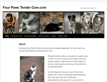 Tablet Screenshot of fourpawstendercare.com